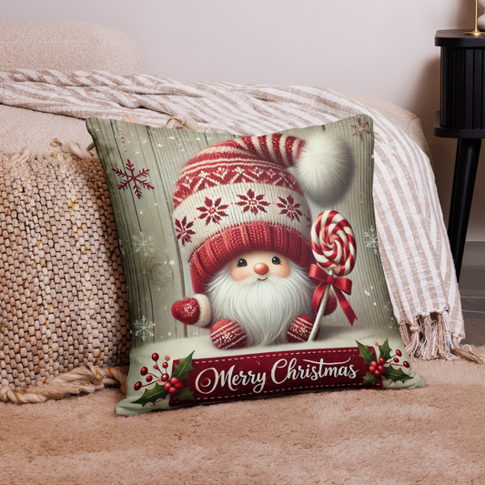 Merry Christmas Gnome Pillow