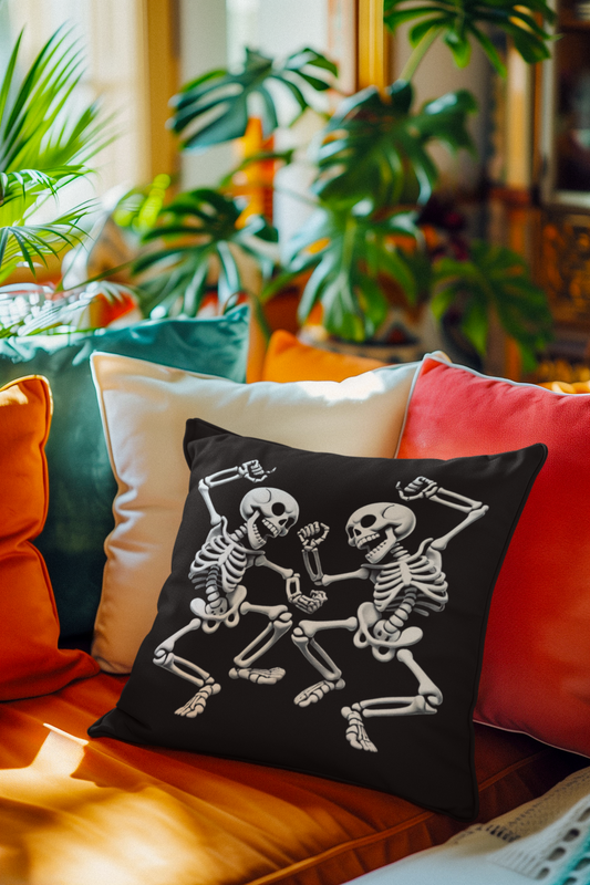 Skeleton Dance Throw Pillow