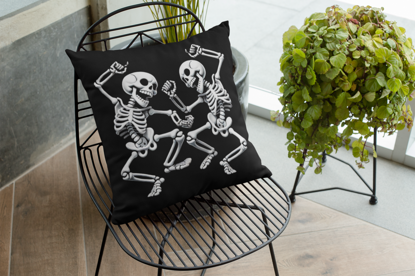 Skeleton Dance Throw Pillow