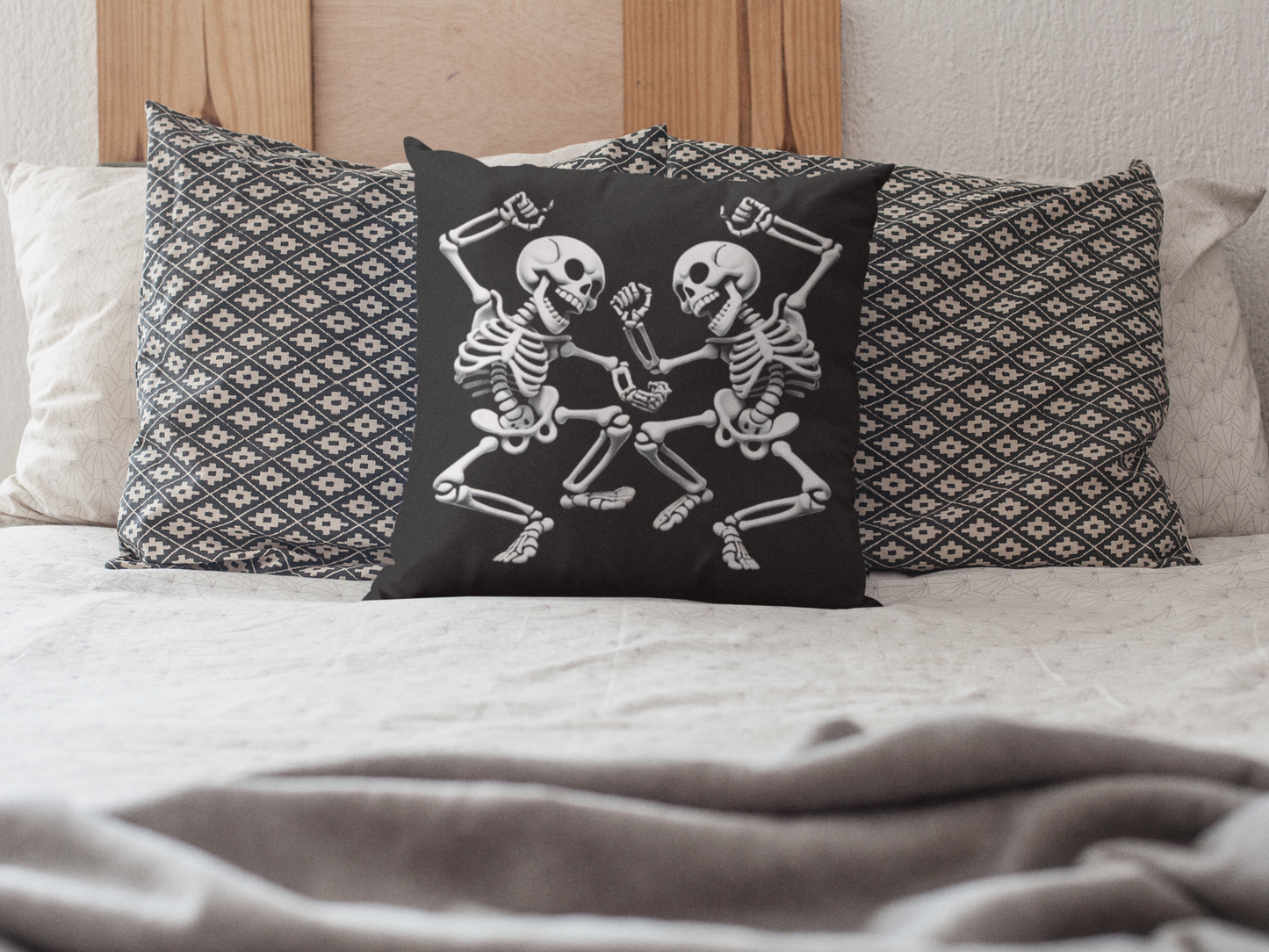 Skeleton Dance Throw Pillow