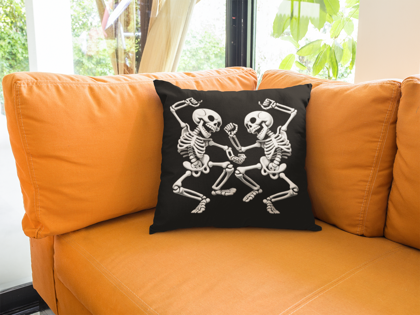 Skeleton Dance Throw Pillow