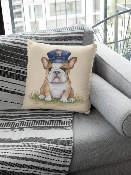 Cute Bulldog Throw Pillow