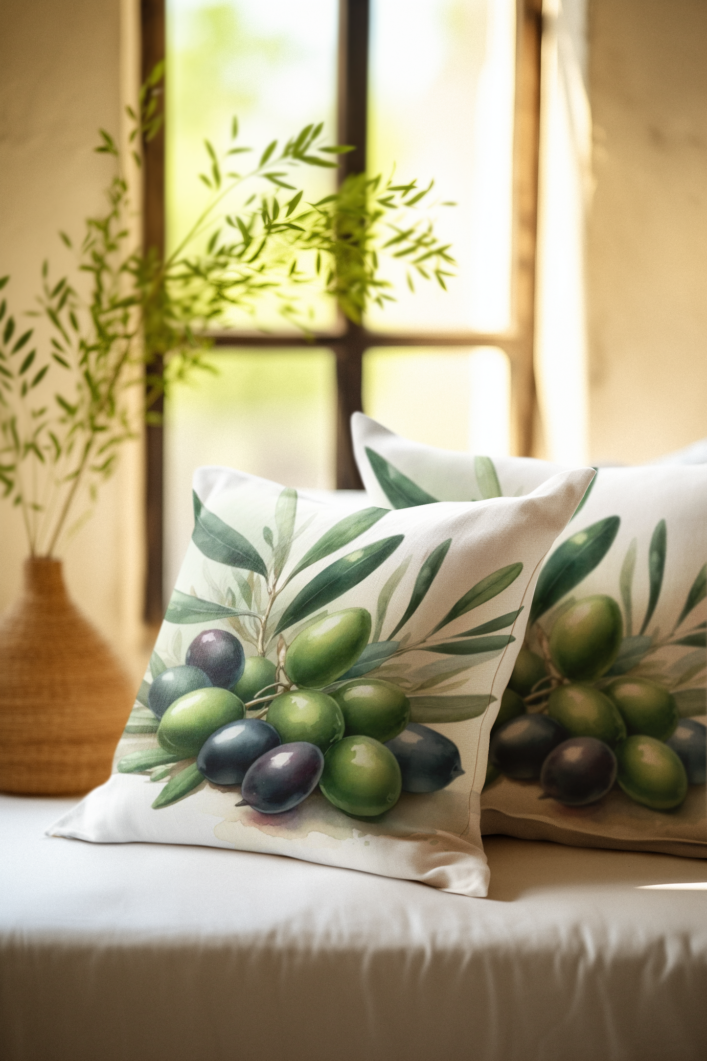 Olive Design Throw Pillow