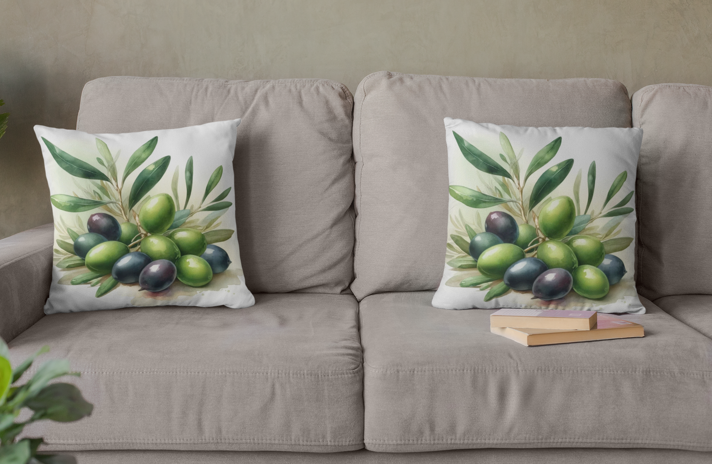 Olive Design Throw Pillow