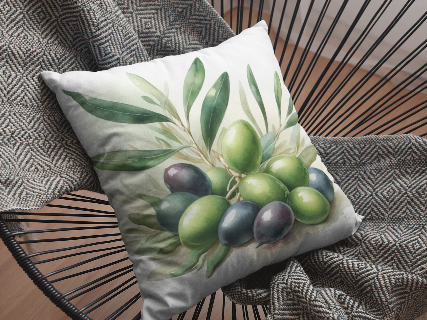 Olive Design Throw Pillow