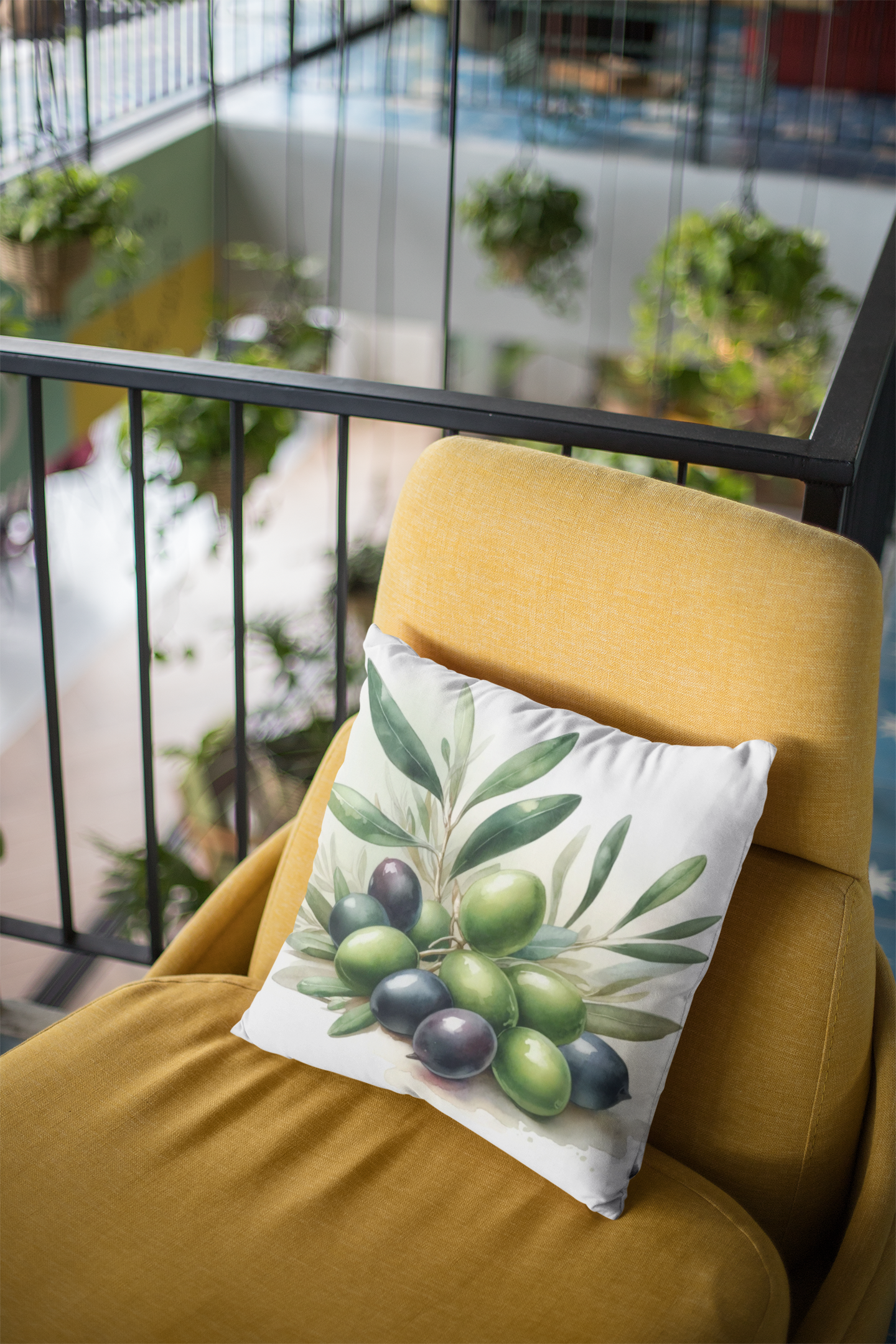 Olive Design Throw Pillow