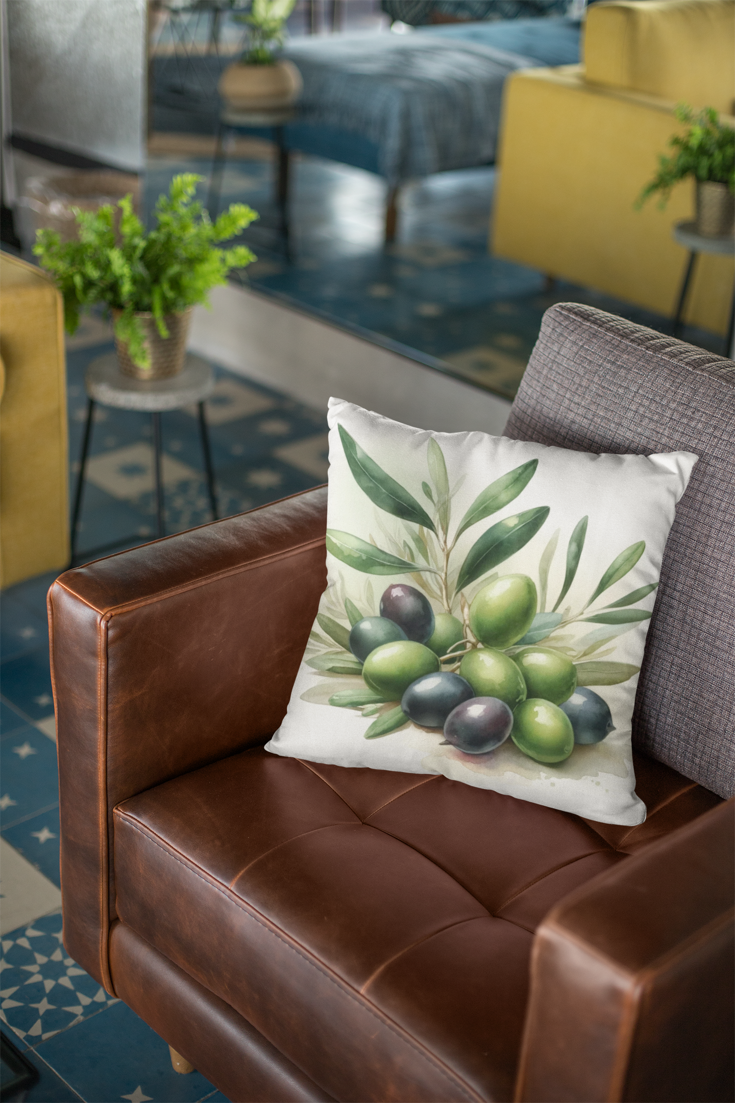 Olive Design Throw Pillow