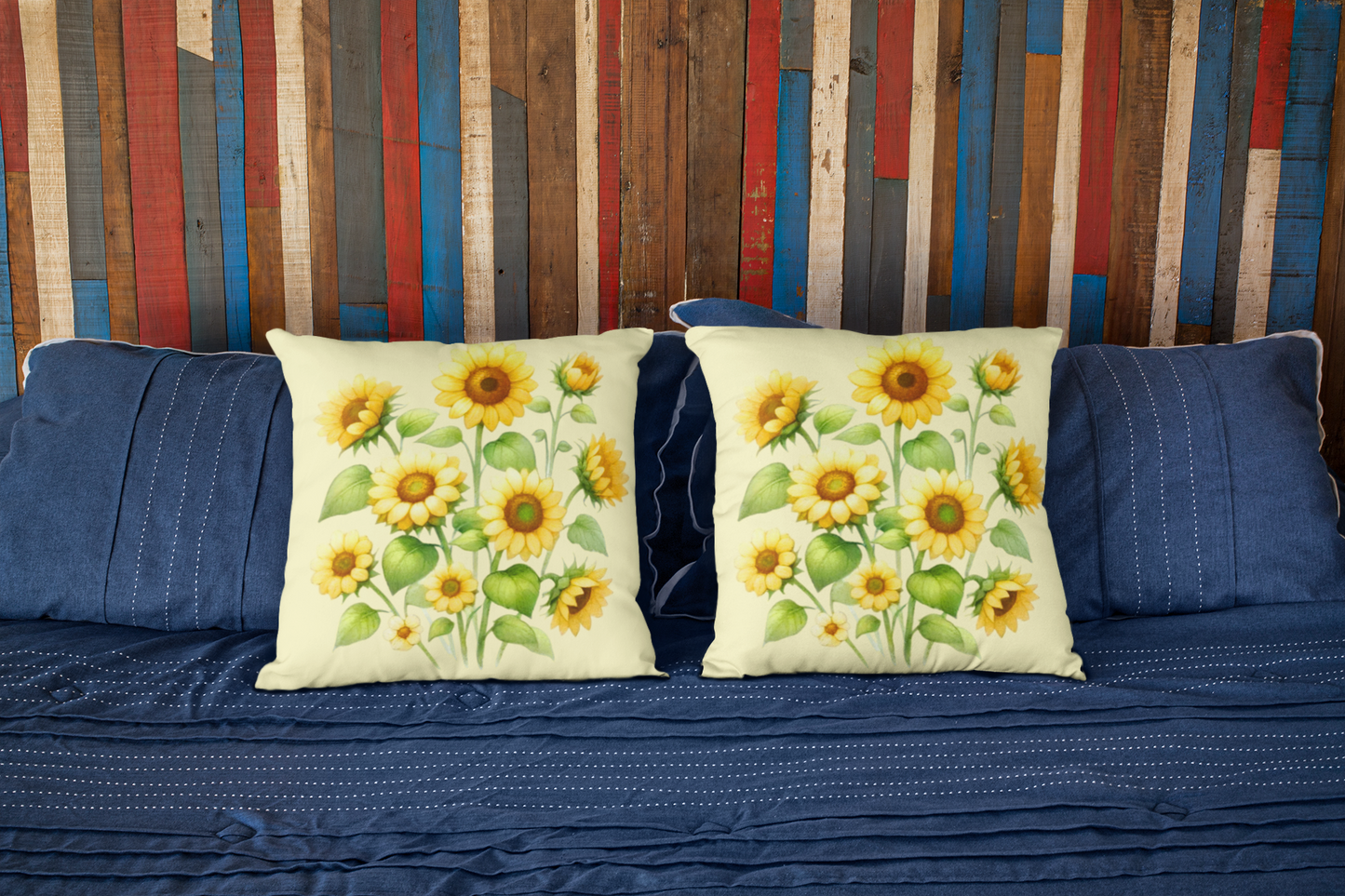 Bright Sunflower Throw Pillow