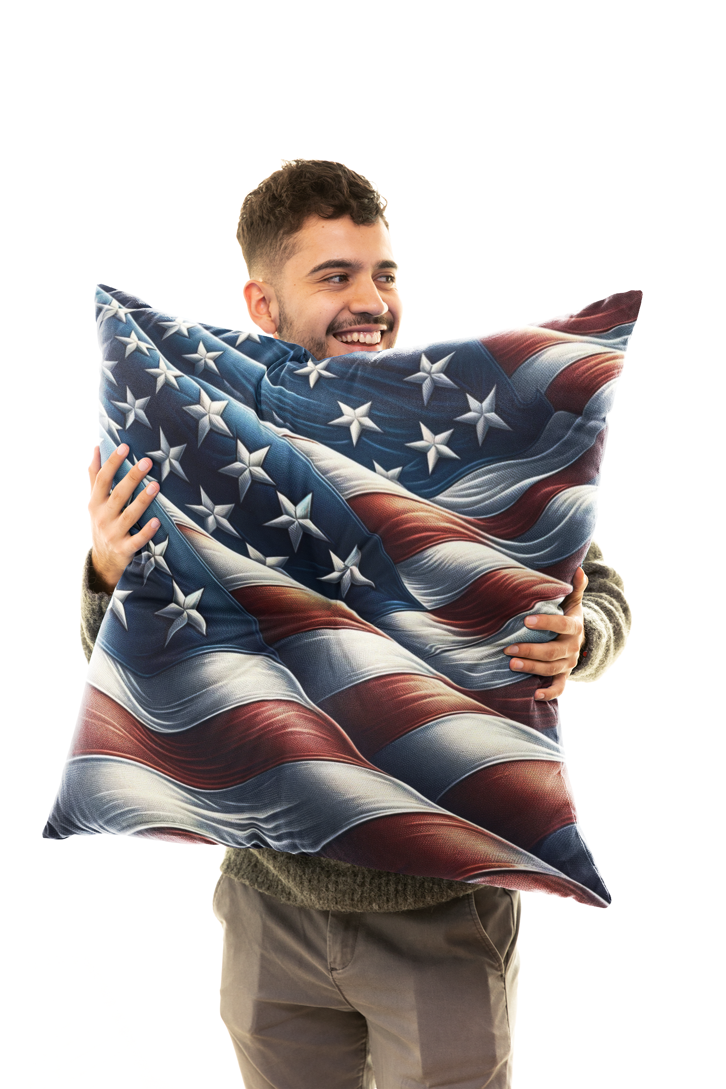 American Flag Throw Pillow