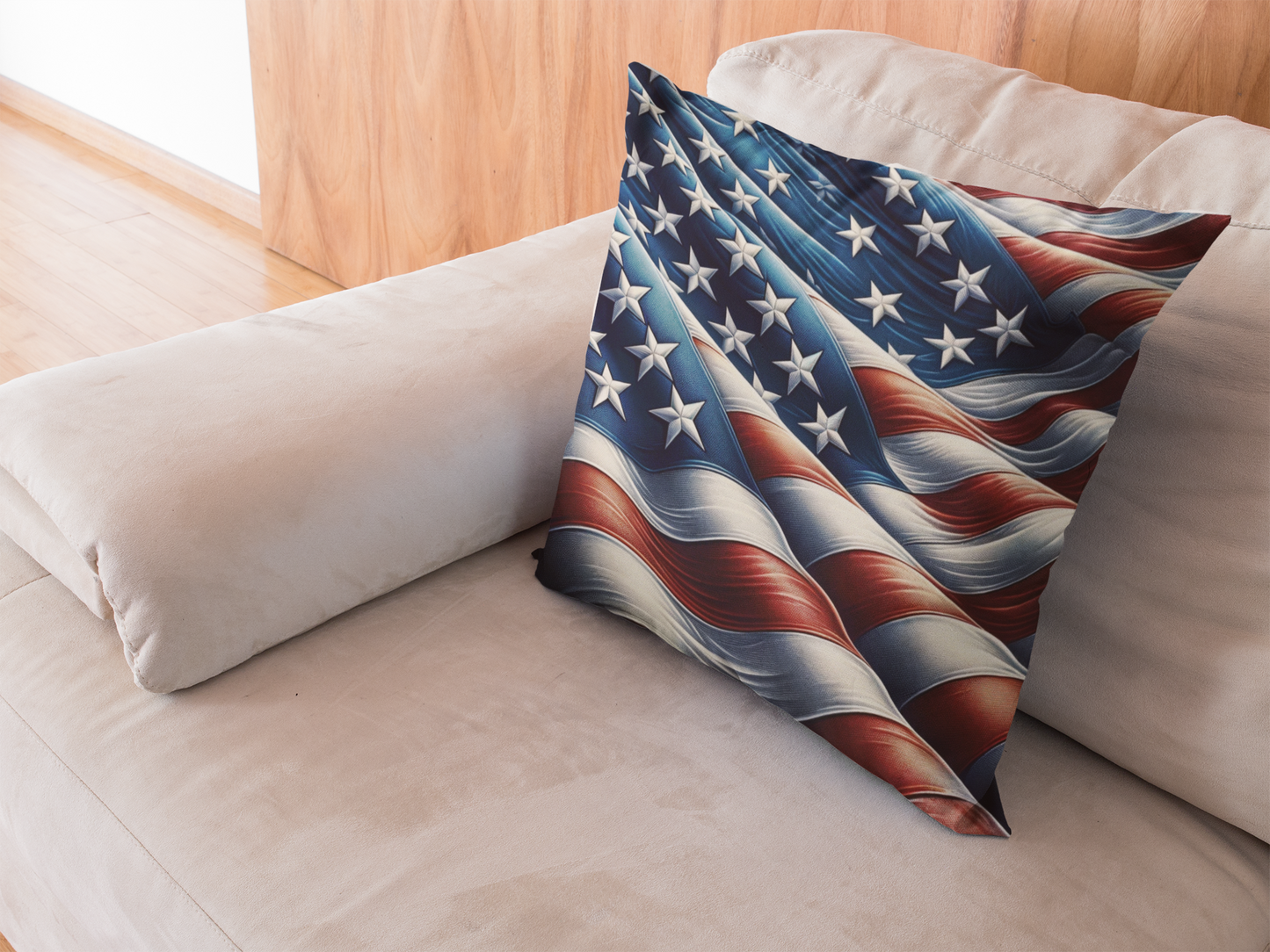 American Flag Throw Pillow